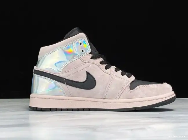 Rep Onekick Mid Powder 1 Air Jordan BQ6472-602 Dirty Iridescent (W) 0429